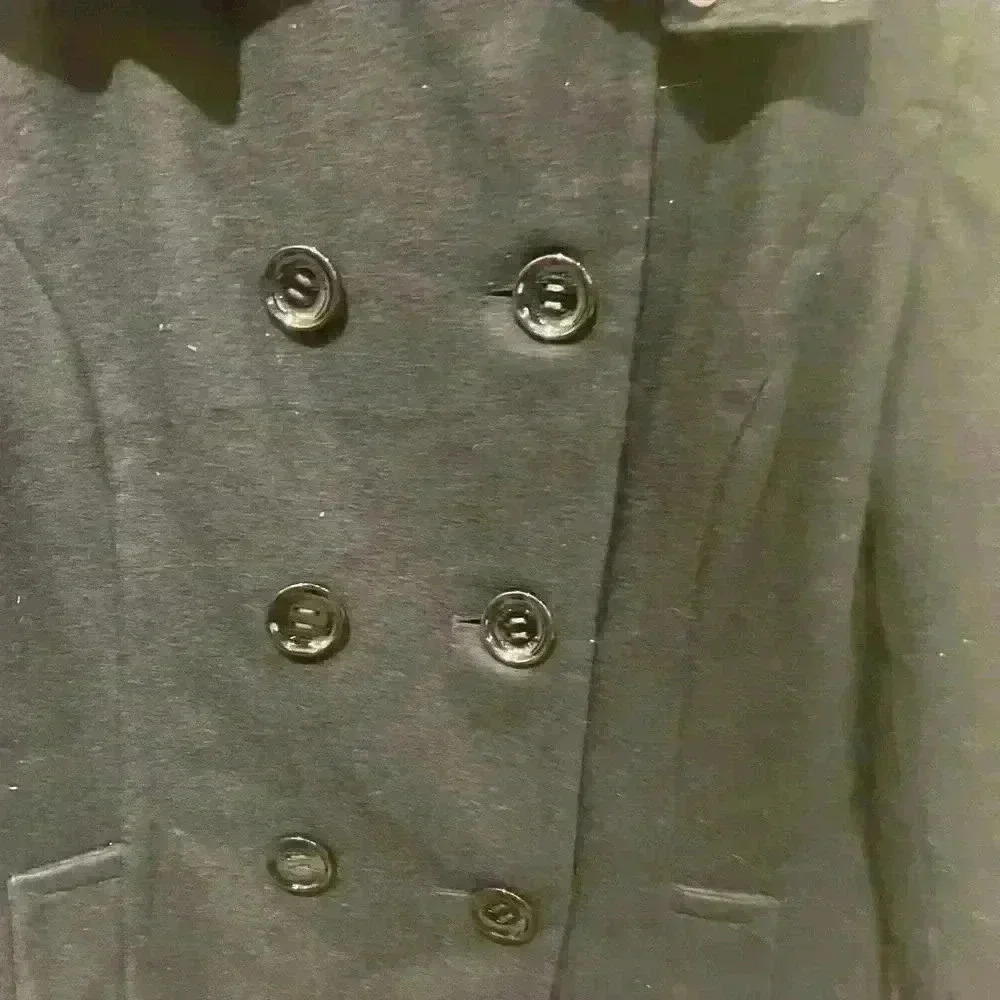 Calvin Klein Sz 6 Black Women's Peacoat - Picture 3 of 4